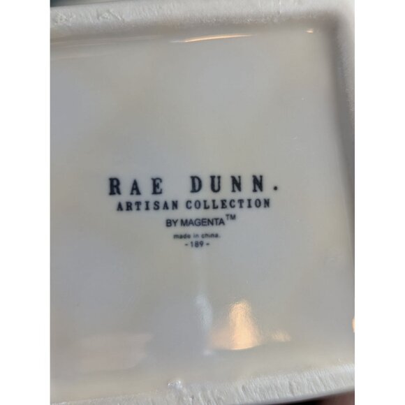 Rae Dunn Wake Up Make Up Brush Holder Set Square Ceramic Iridescent - Picture 5 of 6